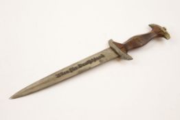 A Third Reich SA dagger by Gottlieb Hammesfahr, Solingen-Foche, with plated mounts, the crosspiece