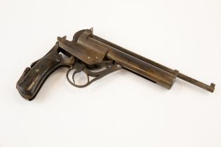 A rare .177" first type Westley Richards Highest Possible air pistol, number 111, the air chamber