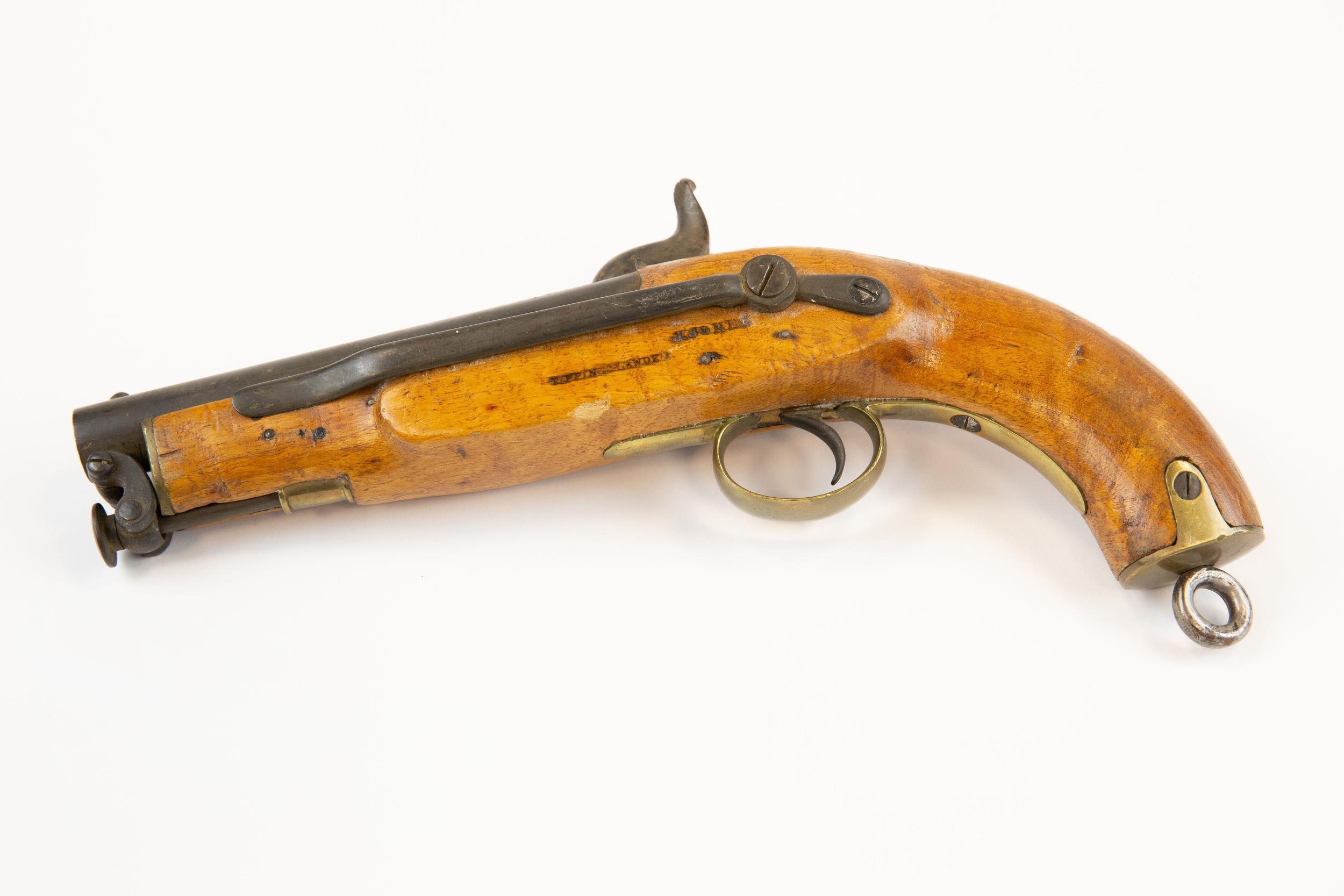A .56" 1839 pattern percussion Sea Service or Coast Guard belt pistol, the 6" barrel bearing Tower - Image 2 of 2