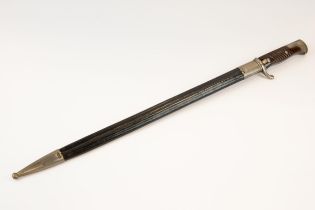 A German Seitengewehr Model 1898 bayonet, slender "quill back" blade 20¾" by E & F Horster,