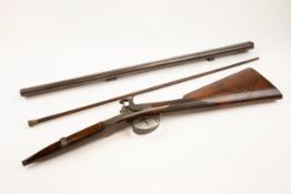 A good double barrelled 16 bore percussion sporting gun by Samuel & Charles Smith, number 4712,