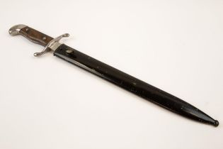 An Argentinian model 1909 sidearm, blade 14½ marked "Weyersberg Kirschbaum & Co Solingen", black