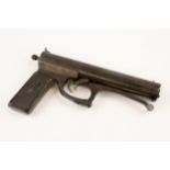 A rare .177" Anson's "Star" underlever air pistol, number 23, the chequered pressed horn grips