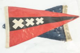 3 British vehicle pennants: Royal Artillery and similar 2nd Army (mothed) and one other. £50-80