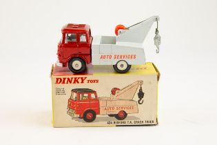 An unusual Dinky Toys Bedford T.K. Crash Truck (434). An example with metallic red cab with white