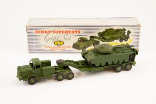 Dinky Supertoys Gift Set (698). Tank Transporter with Tank. Comprising Thornycroft Mighty Antar Tank