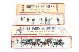2 Britains Sets. American Civil War Union Infantry. 7 pieces, standing and kneeling, including