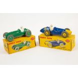 2 Dinky Toys single seat racing cars. Cooper-Bristol Racing car (233). In dark green, with mid green
