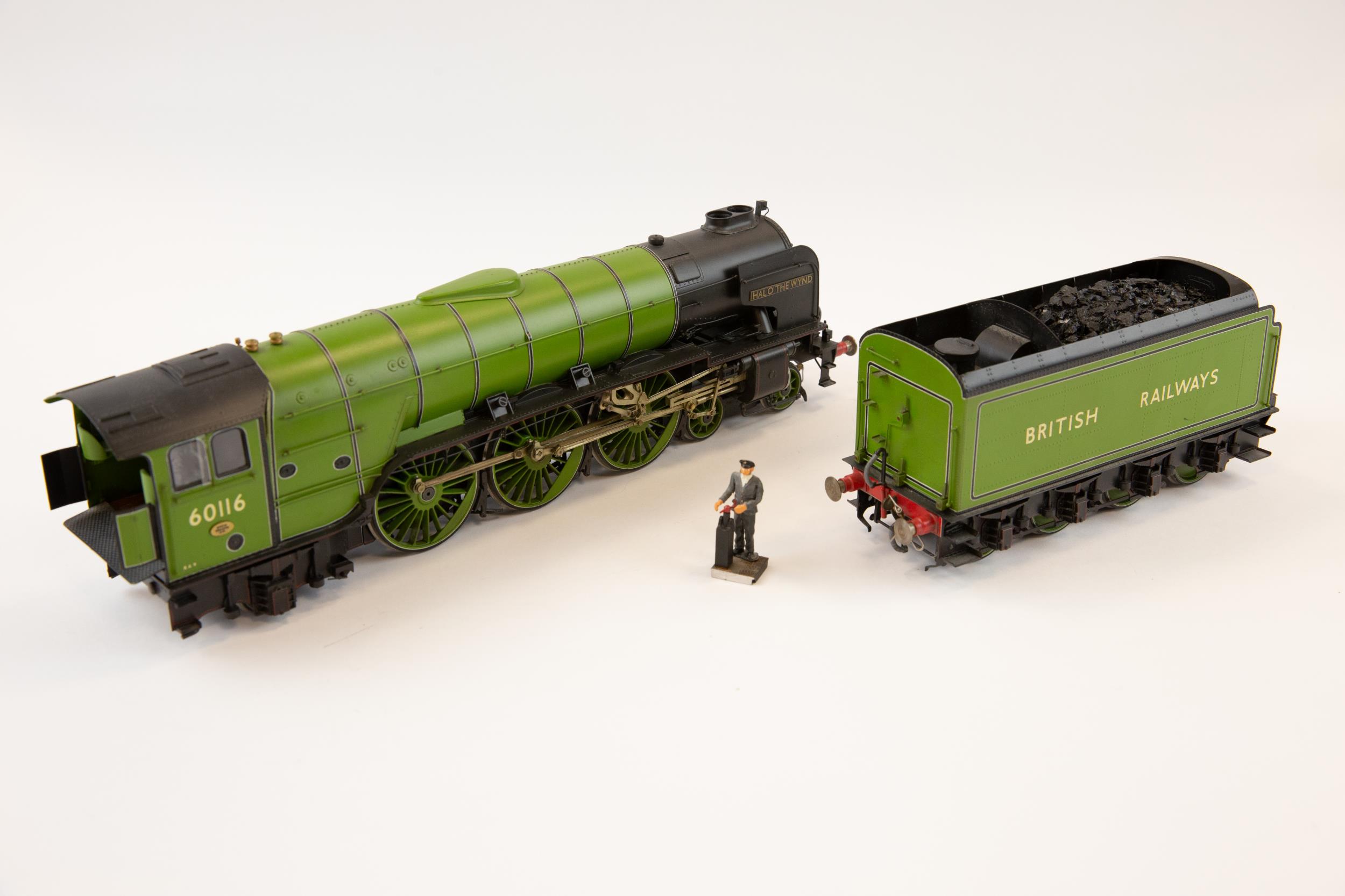 A fine kit built 2-rail O gauge electric BR/ex LNER Class A1 4-6-2 double chimney Pacific Locomotive - Image 2 of 2