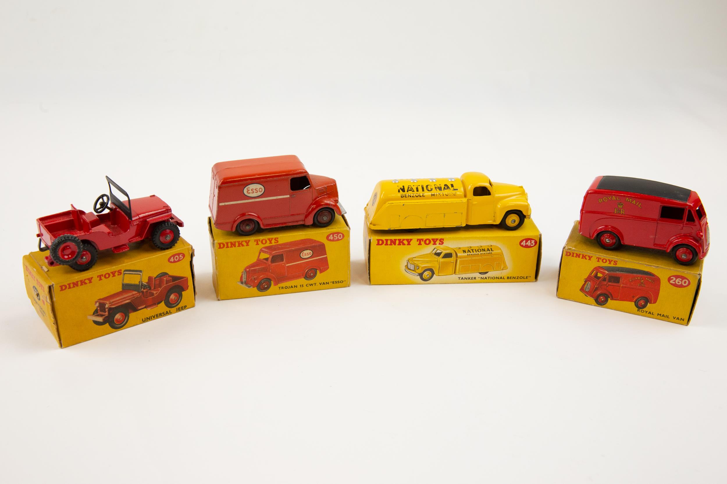 3 Dinky Toys. Royal Mail Van (260), in red with black roof. A Studebaker Tanker 'NATIONAL - Image 2 of 2