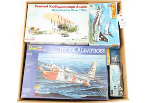 27 1:72 various makes of unmade Aircraft kits. 5 Airfix - 2 Spitfire VB, Gloster Meteor III, Super