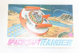 3 Alps made in Japan spacecraft ranger, battery powered automatic shuttling, tin plate and plastic