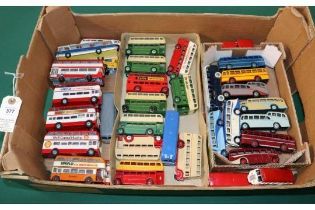 40 mainly Dinky toys busses and coaches in various conditions, some have been repainted, and re