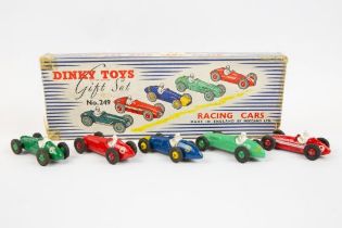 A Dinky Toys Gift Set No.249 Racing Cars. Comprising 5 single seat racing cars- Cooper-Bristol (233)