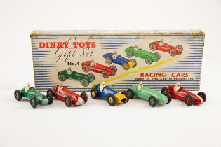 Dinky toys gift set No.4 racing cars. set contains Cooper Bristol, Alfa Romeo, Ferrari, H.W.M. and