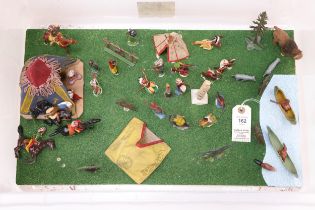 A well made Diorama. 'American Indians' using Britains Figures and accessories. Including 3