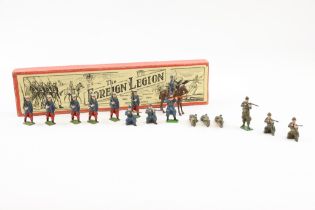 Britains Foreign Infantry. A set, The French Army Foreign Legion, 6 marching with rifles and Officer