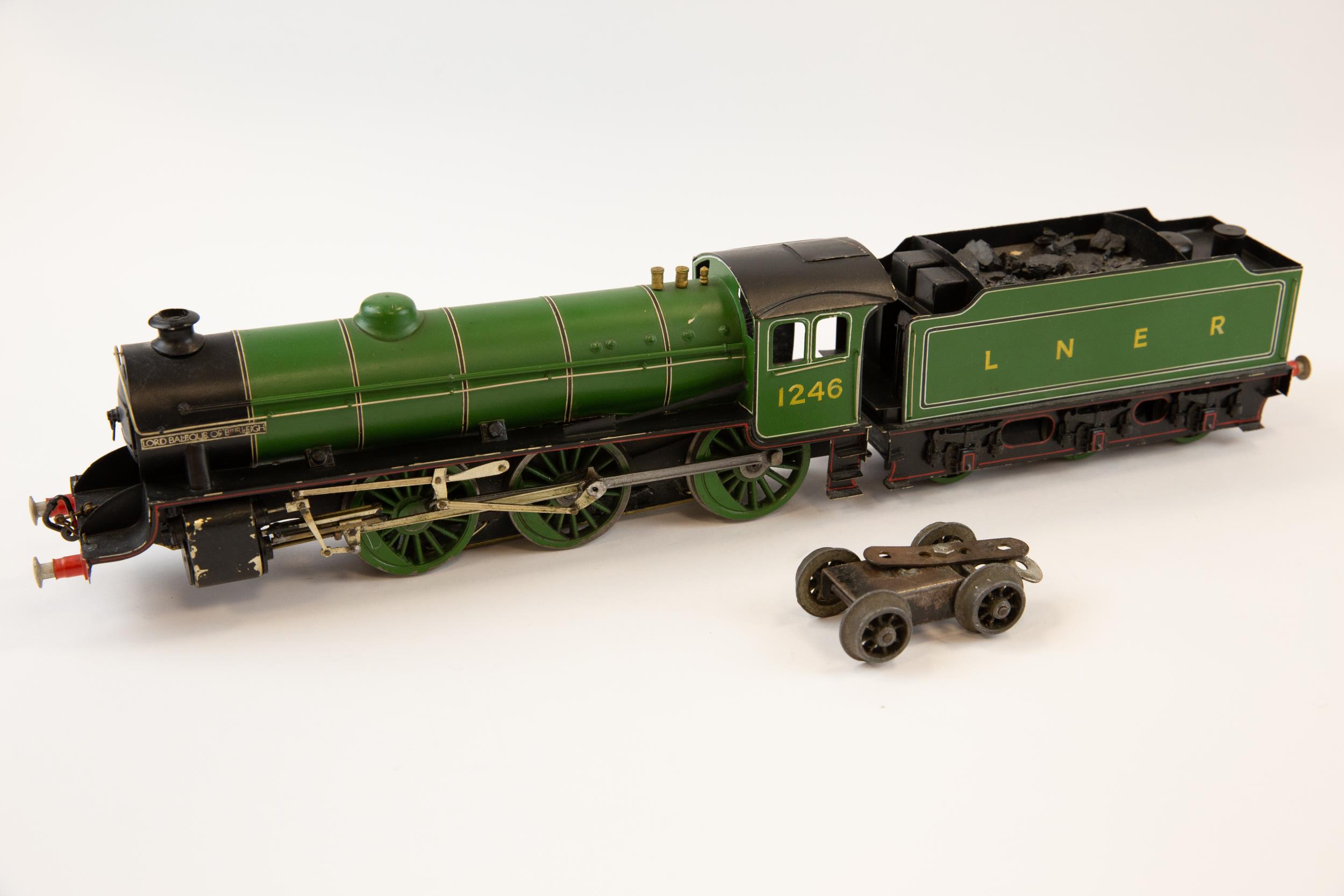 A kit built 3-rail O Gauge electric LNER Thompson Class B1 4-6-0 Tender Locomotive, "Lord Balfour of