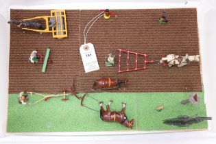 A well made Diorama. 'Plough Team & Sowing' using Britains Figures and accessories. Including a 2