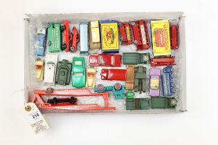 30+ Matchbox moko & regular wheels. Includes, Guy warrior car transporter, Trojan van ( Brook bond),