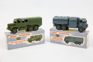 2 Dinky Supertoys Military Vehicles. RAF Pressure Refueller (642). In RAF blue livery. Plus a Medium