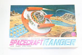 3 Alps made in Japan spacecraft ranger battery powered automatic shuttling, tin plate and plastic