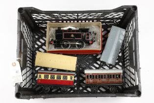 A boxed Hornby O Gauge Type 40 clockwork 0-4-0 tank locomotive, in BR lined black livery, 82011.