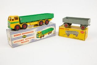 2 Dinky Toys. A Leyland Octopus Wagon (934). Yellow cab and chassis, green around radiator, green