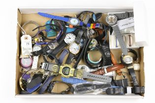 40 wrist watches plastic and metal, to include Breitling ( possibly a copy) superdry, 3x Esprit