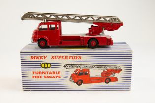 A Dinky Supertoys Turntable Fire Escape (956). A late issue harder to find example in red with