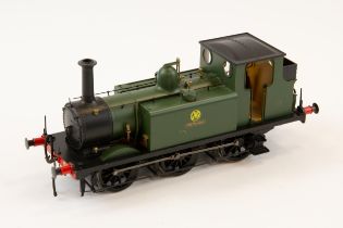 An O gauge Dapol GWR Terrier A1/A1XX Tank Locomotive. in dark green livery, named "Portishead".