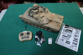 A HOBBYENGINE Model Ltd Radio Controlled model of an American Abrams Tank. An impressive 1/16
