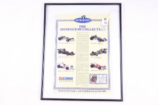 Corgi the Donnington collection display poster showing new range release from Corgi. All the