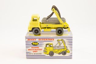 Dinky supertoys No.966 Marrel multi-bucket unit, finished in light yellow body with windows and grey