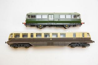 2 '00' gauge Diesel Railbus / Railcars. A Heljan BR Waggon und Maschinenbau 4-wheel Railbus, RN