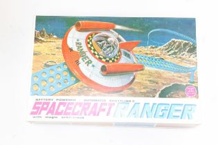 3 Alps made in japan Spacecraft ranger, battery powered automatic shuttling, tin plate and plastic
