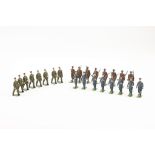 Britains soldiers. 8 Home Guard, Officer and 7 men all marching. RAF Regiment, 7 and an Officer, all