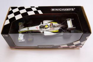 Minichamps Car Collection 1:18 Brawn GP BGP 001 J. Button 2009. Boxed. Mint. £70-100