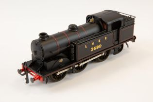 An ACE Trains O Gauge 3-rail electric Class N2 0-6-2 Tank Locomotive. In satin lined black livery,