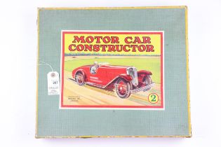 A rare useful empty box for a Meccano Car Constructor No.2. A nice example with a clean bright