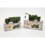2 Dinky toys Military vehicles. No.622 10-ton army truck, together with No.661 Recovery tractor.