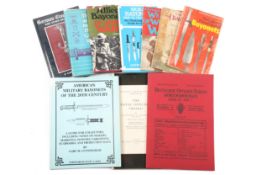 14 various books etc, mostly relating to bayonets, including a photocopy of the first edition (1975)