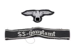 A Third Reich SS woven bullion cuff title 