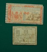 Colonial America: New Jersey £6.0.0 currency bill, dated Burlington 1776 and numbered 1172,