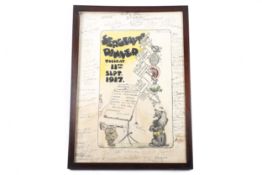 An interesting WWI menu and programme poster for the 