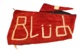 A German triangular red velvet pennant, 45