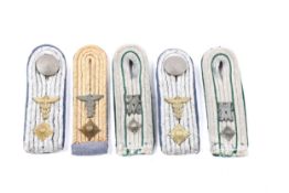 5 WWII German epaulettes, (2 pairs plus 1 single). £50-70