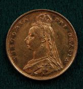 Victoria AV Half Sovereign 1887 JH. GVF £175-200