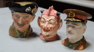 2 military related Toby jugs, Royal Doulton Monty with green stamp to base, no damage, and a Royal