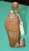 A hand carving of a bird, carved by an orphan in the Christian mission at Nyundo Rwanda, dated